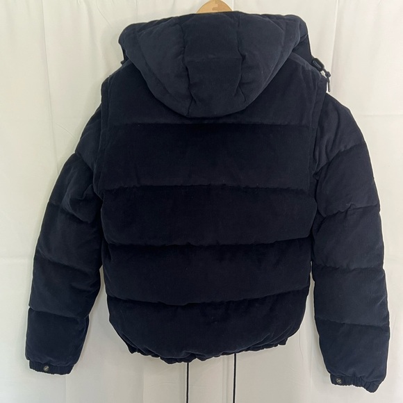 Polo Ralph Lauren 2 in1 Down Hooded Corduroy Puffer Jacket/Vest Sz M Navy - Picture 5 of 12